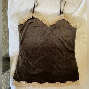 Velvet chocolate brown camisole